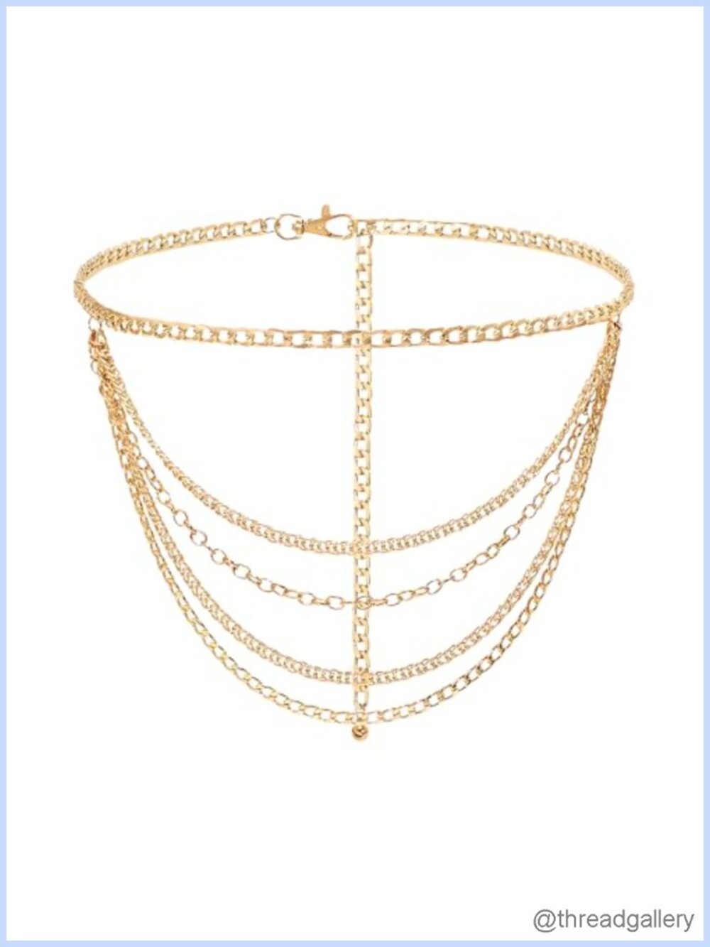 Adjustable Gold Waist Chain Belt Plus Size Women's Body Chain Alloy Rhinestone